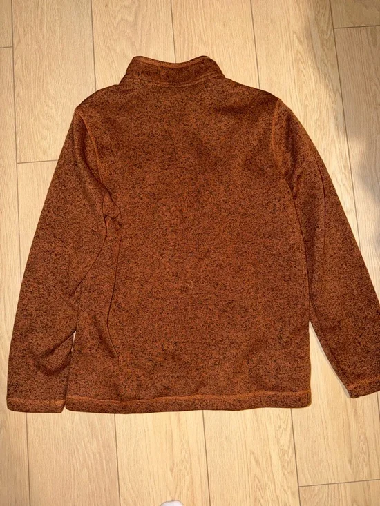 Eddie Bauer Rust-Brown Quarter Zip Pullover - Picture 4 of 4